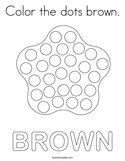 Color the dots brown Coloring Page