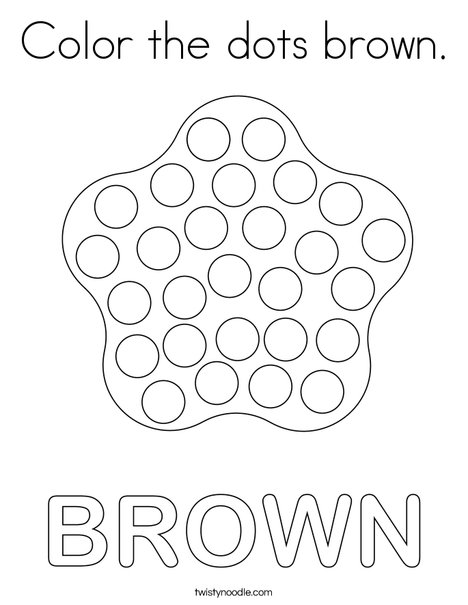 Color the dots brown. Coloring Page