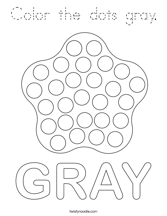 Color the dots gray. Coloring Page