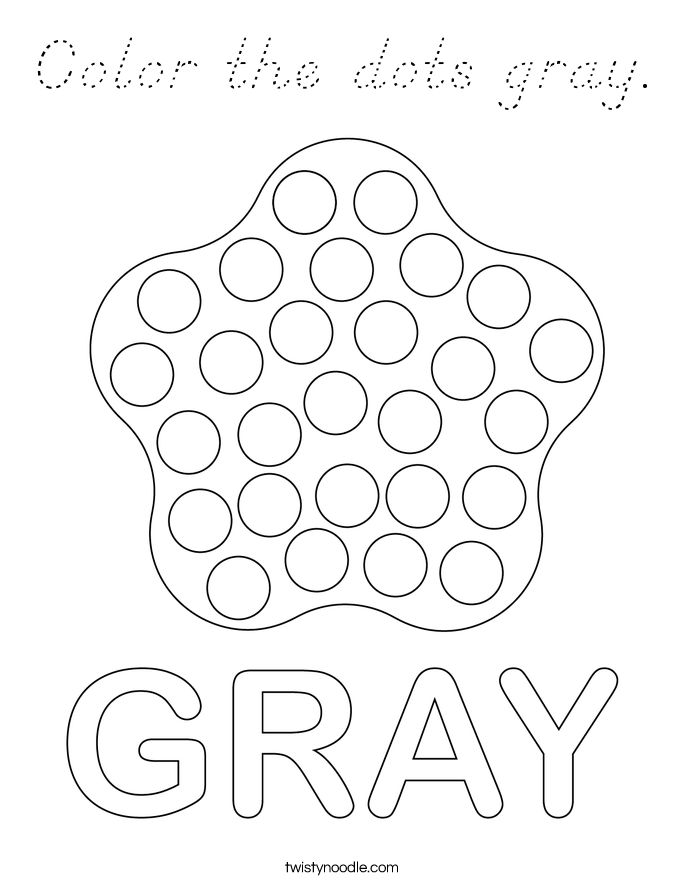 Color the dots gray. Coloring Page