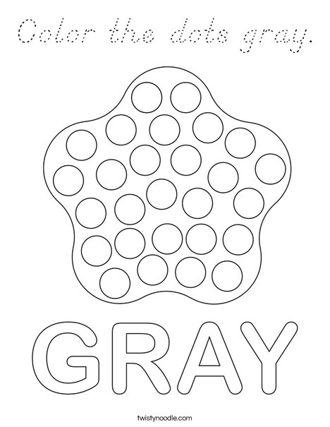 Color the dots gray. Coloring Page