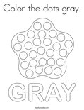 Color the dots gray. Coloring Page