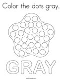 Color the dots gray Coloring Page