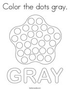 Color the dots gray Coloring Page