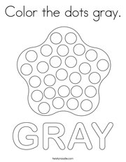 Color the dots gray Coloring Page