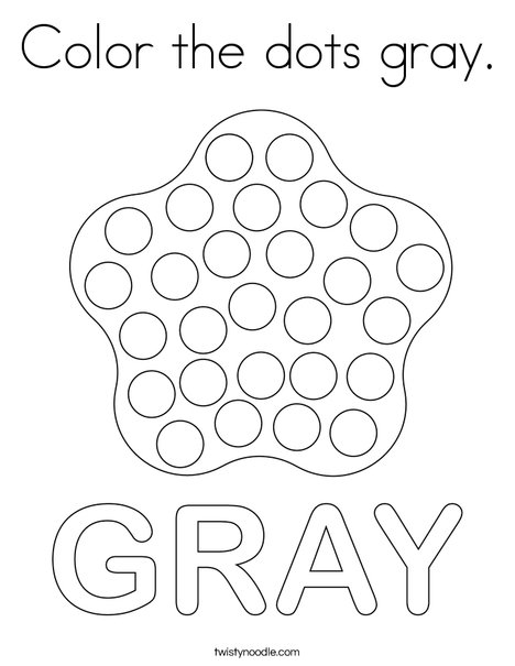 Color the dots gray. Coloring Page