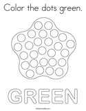 Color the dots green Coloring Page