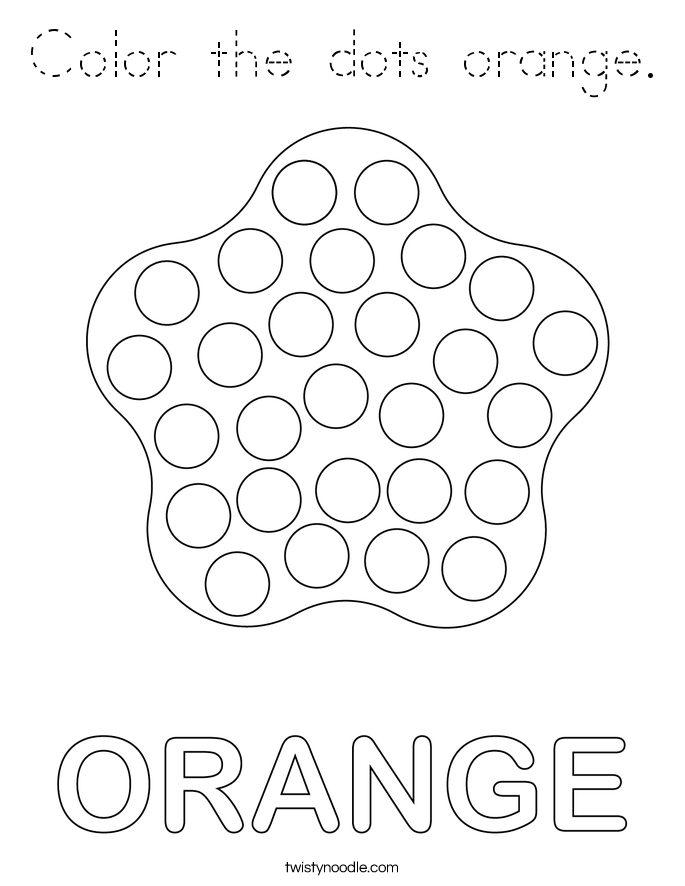 Color the dots orange. Coloring Page
