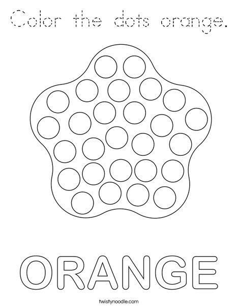 Color the dots orange. Coloring Page