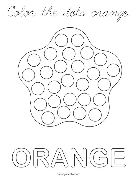 Color the dots orange. Coloring Page