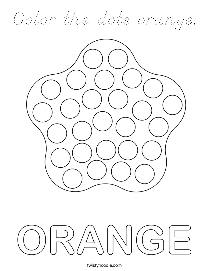Color the dots orange. Coloring Page