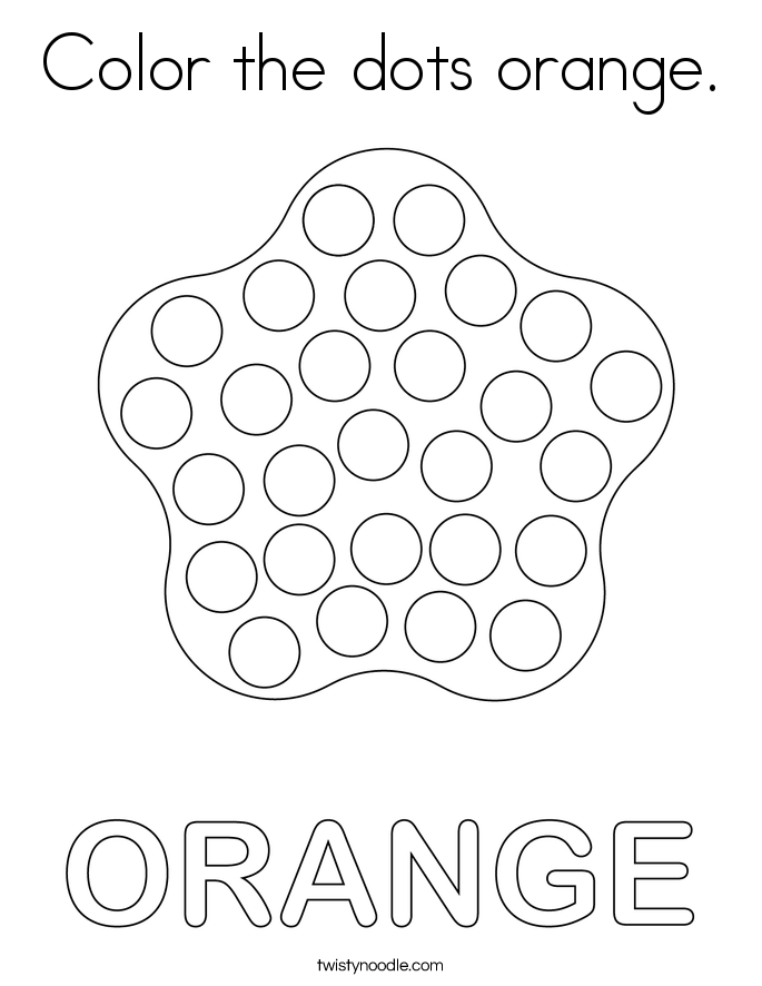Color the dots orange. Coloring Page