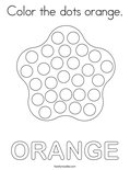 Color the dots orange. Coloring Page