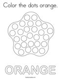 Color the dots orange Coloring Page