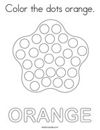 Color the dots orange Coloring Page