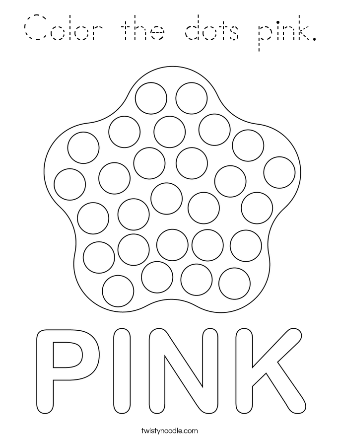 Color the dots pink. Coloring Page