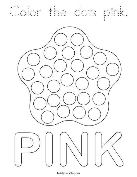 Color the dots pink. Coloring Page