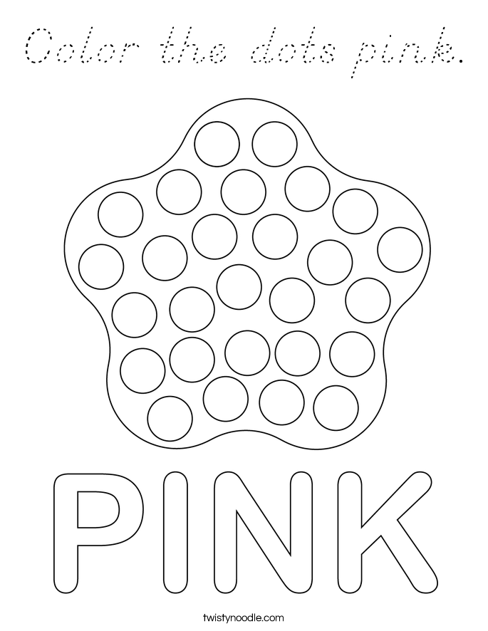 Color the dots pink. Coloring Page