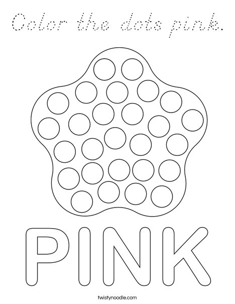 Color the dots pink. Coloring Page