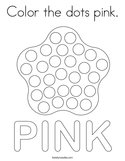 Color the dots pink Coloring Page
