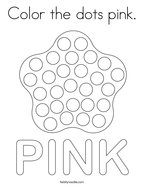 Color the dots pink Coloring Page