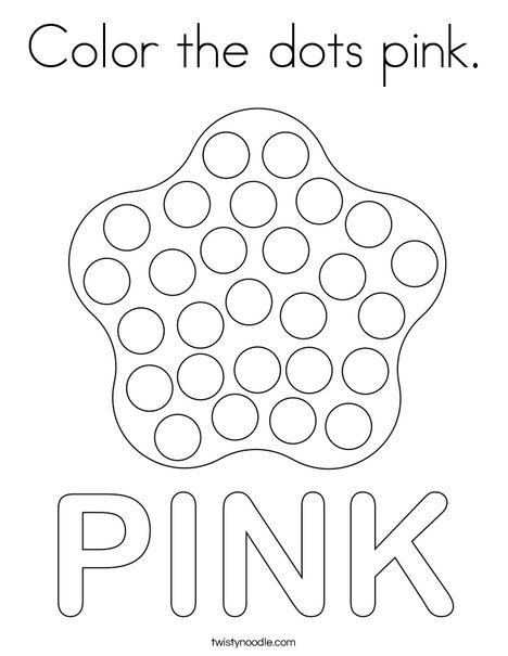 Color the dots pink. Coloring Page