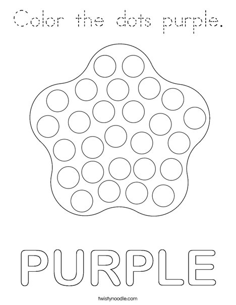 Color the dots purple. Coloring Page