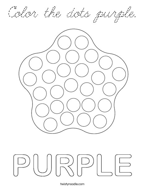 Color the dots purple. Coloring Page
