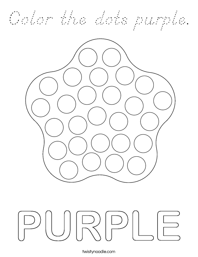 Color the dots purple. Coloring Page