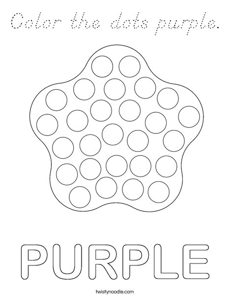Color the dots purple. Coloring Page