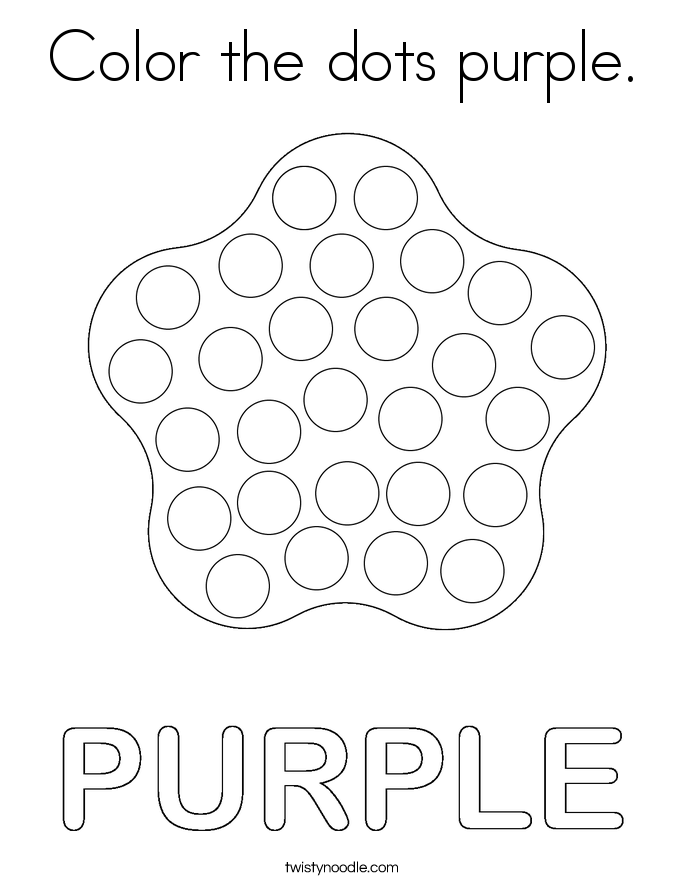 Color the dots purple. Coloring Page