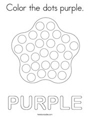Color the dots purple Coloring Page