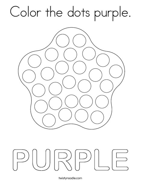 Color the dots purple. Coloring Page