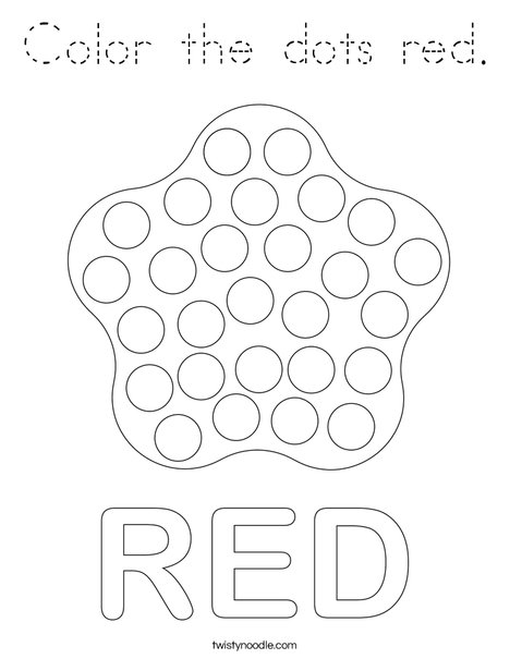 Color the dots red. Coloring Page