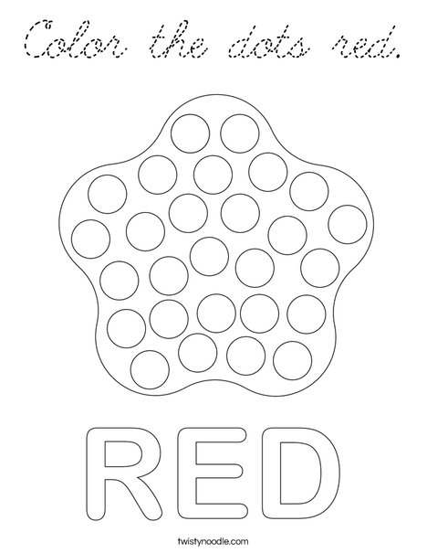 Color the dots red. Coloring Page