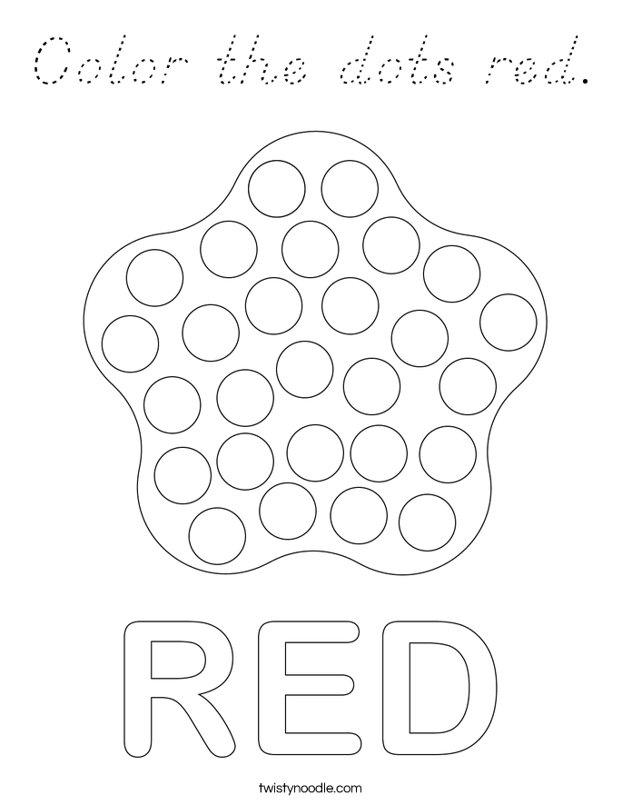 Color the dots red. Coloring Page
