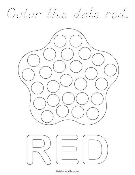 Color the dots red. Coloring Page