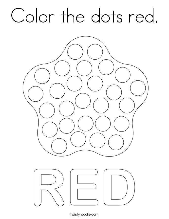 Color the dots red. Coloring Page