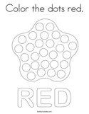 Color the dots red Coloring Page