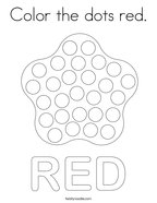 Color the dots red Coloring Page