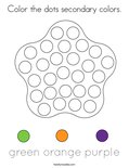 Color the dots secondary colors. Coloring Page