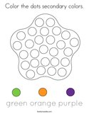Color the dots secondary colors Coloring Page