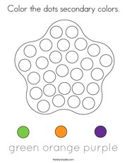 Color the dots secondary colors Coloring Page