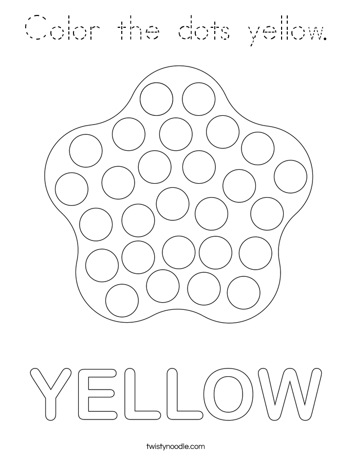 Color the dots yellow. Coloring Page
