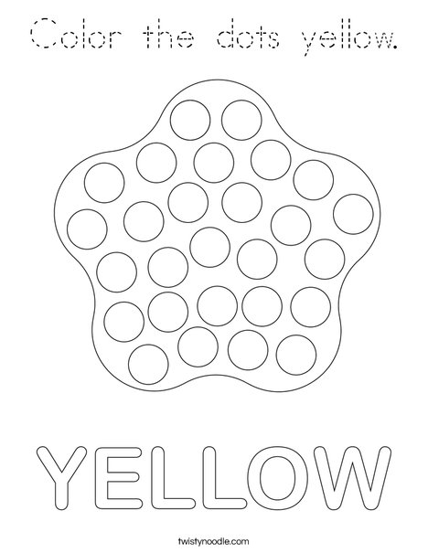 Color the dots yellow. Coloring Page