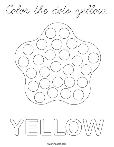 Color the dots yellow. Coloring Page