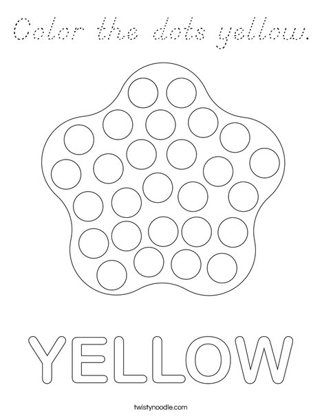 Color the dots yellow. Coloring Page
