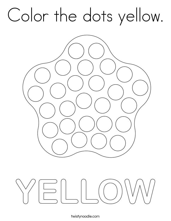 Color the dots yellow. Coloring Page