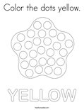 Color the dots yellow. Coloring Page