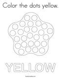 Color the dots yellow Coloring Page